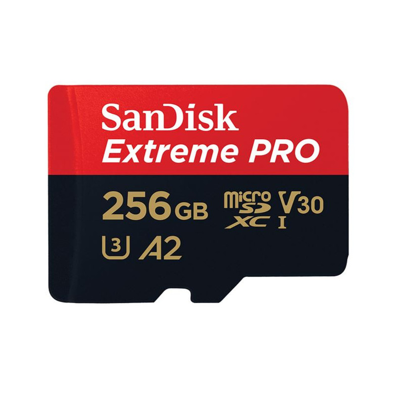 SanDisk Extreme Pro 256GB microSD SDXC SDXC UHS-I 200MB/s 140MB/s V30 U3 A2 4K UHD Shock temperature water & X-ray proof with