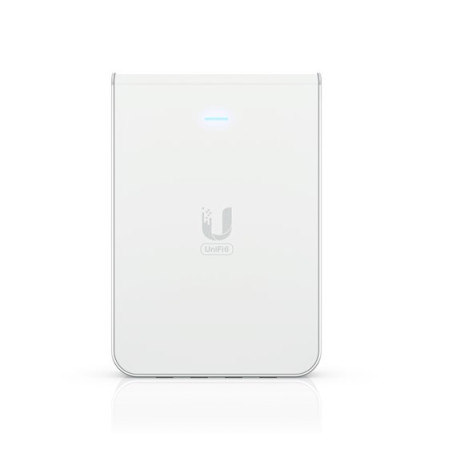 Ubiquiti UniFi Wi-Fi 6 In-Wall Wall-mounted Access Point with a Built-in PoE Switch,115 m²  Coverage