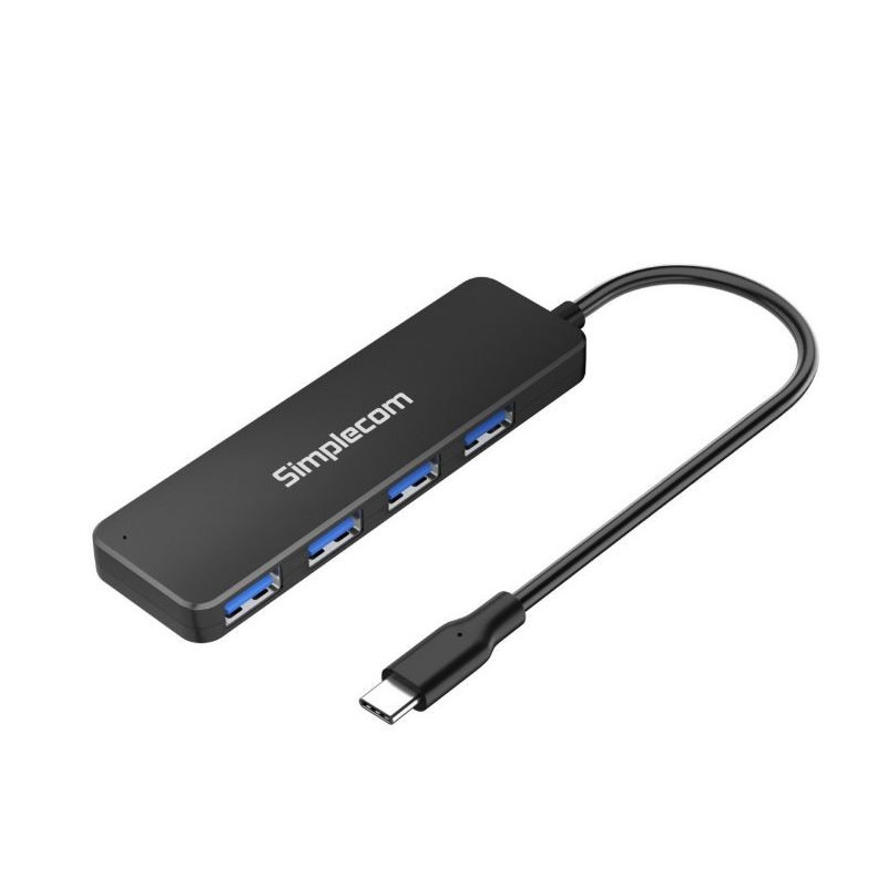 Simplecom CH340 Compact USB-C to 4 Port USB-A Hub USB 3.2 Gen1