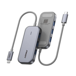 Pisen 11-in-1 Multi-Port USB-C Multiport Hub Adapter Docking Station 4xUSB-A(3.0 &2.0) 1xUSB-C 100W PD 1x4K HDMI 1xRJ-45 1xSD
