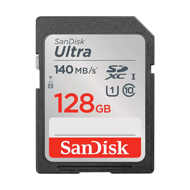 SanDisk Ultra 128GB SDHC SDXC UHS-I Memory Card 140MB/s Full HD Class 10 Speed Shock Proof Temperature Proof Water Proof X-ra