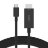 Belkin Connect USB-C™ to HDMI Cable (2M) - Black (AVC012bt2MBK), 8K at 60Hz and 4K at 120Khz, Supports (HDR10 ), Plug and P