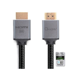 Oxhorn HDMI2.1 8K@60Hz 3D Ultra Certified Ethernet Aluminum Header Cable 1m Male to Male Retail Pack