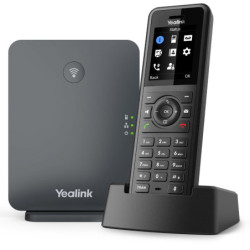 Yealink W77P High-Performance IP DECT Solution including W57R Rugged Handset And W70B Base Station, Up To 20 Simultaneous Cal