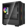 DeepCool CC360 ARGB Micro-ATX Case 3x120mm Pre-Installed ARGB Fans ,Tempered Glass Panel, Front USB3.0×1、USB2.0×1、Audio