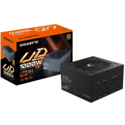 Gigabyte UD1000GM PG5 2.0 1000W ATX PSU Power Supply  80  Gold ]90% 120mm Fan Black Flat Cables Single  12V   ]100K Hrs