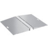 Brateck Two-Sided Aluminum Wheelchair Threshold Ramp, Silver Color, 1114x920x60mm, Weight Capacity 300kg (LS)