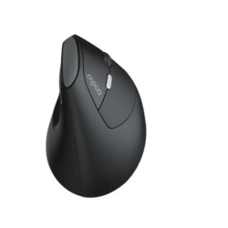 RAPOO EV250 Ergonomic Vertical Wireless Mouse 6 Buttons 800/1200/1600 DPI Optical Silent Click Mice - Black (Renamed from MV2