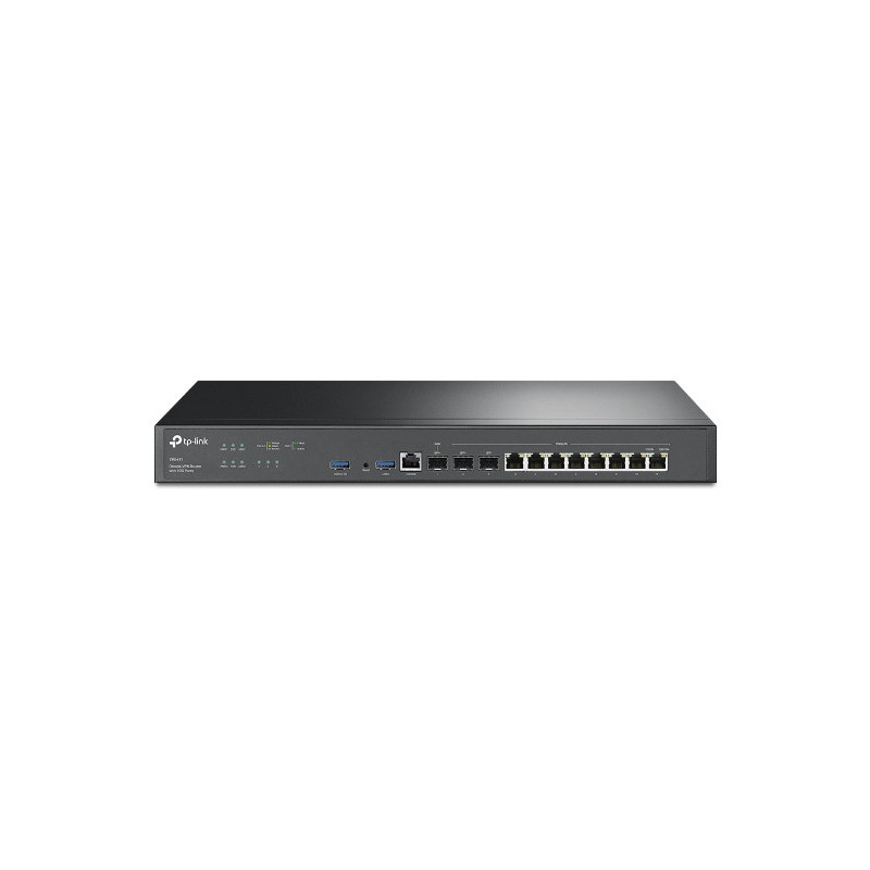 TP-Link ER8411 Omada VPN Router with 10G Ports , 1× 10G SFP  WAN Port, 1× 10G SFP  WAN/LAN Port,1× Gigabit SFP WAN/LAN Por