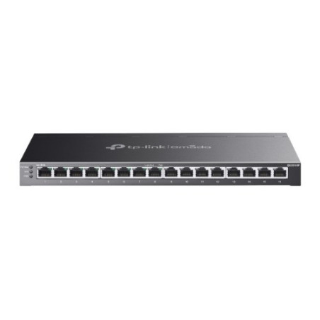TP-Link SG2016P Omada 16-Port Gigabit Smart Switch with 8-Port PoE  , Integration with Omada SDN Controller, Static Routing, 