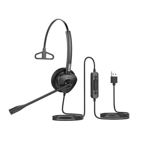 Fanvil HT301-U USB Mono Headset - OverThe Head Design, Suit For Small Office, Home Office (SOHO) Or Call Center Staff - USB C