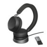Jabra Evolve2 75 UC Bluetooth Headset, Includes Charging Stand & Link380a Dongle, 8-Mic Technology, 36 Hours Battery & Fast C