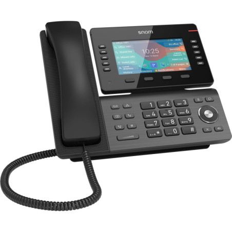 SNOM D865 Large tiltable 5 inch IPS colour display 2x USB 2.0 high speed connection 10 programmable function keys Dual-band W