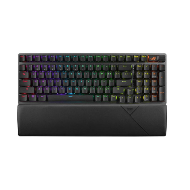 ASUS ROG STRIX SCOPE II 96 WL Storm Switch NX Wireless Gaming Mechanical Keyboard, Tri-mode Connection, Streamer Hotkeys, PBT