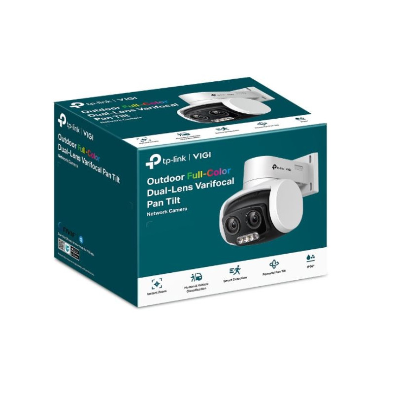 TP-Link VIGI 4MP C540V Outdoor Full-Color Dual-Lens Varifocal Pan Tilt Network Camera,Two-Way Audio, Smart Detection 3YW
