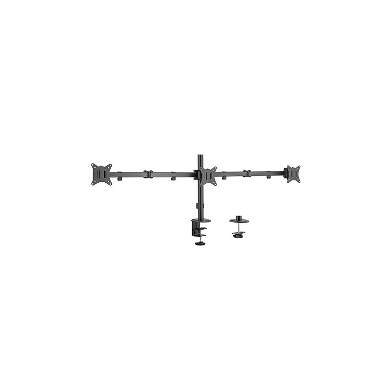 Brateck Triple-Monitor Steel Articulating Monitor Mount Fit Most 17'-27' Monitor Weight Capacity (per screen):7kg, VESA: 75x7