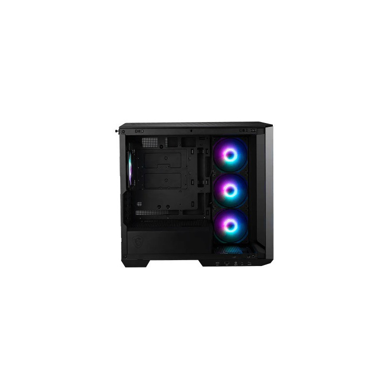 MSI MAG PANO M100R PZ BLACK Micro ATX Case, 1x USB 3.2, 2x USB 2.0, 1x Audio, 1x Mic, 4x PCI-E, 2x 2.5', 2x 3.5', Micro ATX /