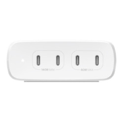Belkin BoostCharge Pro 200W USB-C (PD 3.0) 4-Port GaN Wall Charger - White (WCH015AUWH), 140W Max Single Port, CEW $2500, 2 Y