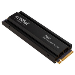 Crucial T500 1TB Gen4 NVMe SSD Heatsink - 7300/6800 MB/s R/W 600TBW 1440K IOPs 1.5M hrs MTTF Acronis True Image Creative Clou
