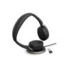 Jabra Evolve2 65 Flex MS Stereo Bluetooth Headset, Link380a USB-A Dongle & Wireless Charging Stand Foldable Design, 2Yr Warra