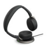 Jabra Evolve2 65 Flex UC Stereo Bluetooth Headset, Link380c USB-C Dongle & Wireless Charging Stand Included, Foldable Design,