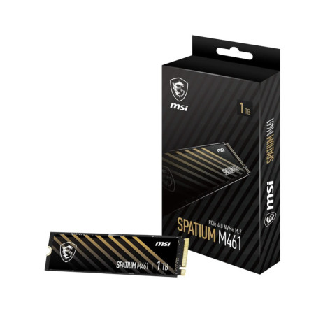 MSI SPATIUM M461 PCIe 4.0 NVMe M.2 1TB Internal SSD PCIe Gen4 NVMe (SPATIUM M461 PCIe 4.0 NVMe M.2 1TB), 5 Year Warranty