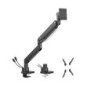 Brateck LDT80-C012UC Super Heavy-Duty Gas Spring Monitor Arm with USB-A and USB-C Ports For most 17'~57' Monitors, Matte Blac