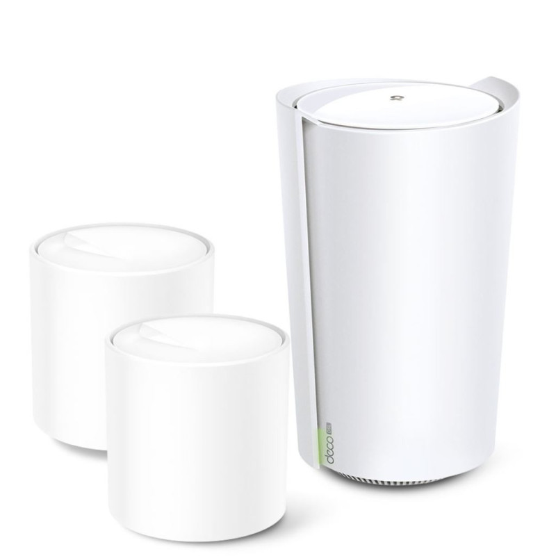 TP-Link Deco X73-DSL(3-pack) AX5400 VDSL Whole Home Mesh Wi-Fi 6 Modem System 660sqm Coverage For 1-3 Bedroom Houses, Dual-Ba