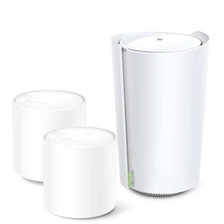 TP-Link Deco X73-DSL(3-pack) AX5400 VDSL Whole Home Mesh Wi-Fi 6 Modem System 660sqm Coverage For 1-3 Bedroom Houses, Dual-Ba
