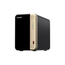 QNAP TS-264-8G 2 Bay desktop NAS 8 GB DDR4 onboard not expandable 2 x 3.5'/2.5' SATA 6Gb/s drive bays 2 x M.2 2280 PCIe Gen 3