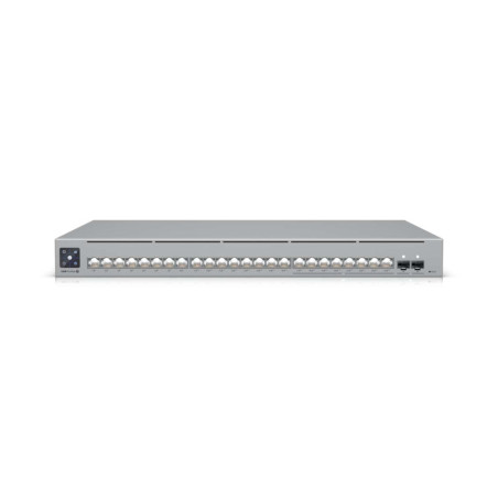 Ubiquiti UniFi Network, 24-Port, POE 400W, (8) 2.5GbEPoE  , (16) GbE Ports - (8) PoE ,  (8) PoE  , (2)10G SFP , Layer3, Rack 