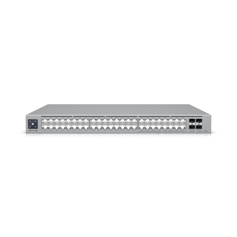 Ubiquiti UniFi Network, Switch, 48-Port,  POE 720W, (16) 2.5 GbE ports, 8 PoE , 8 PoE  , (4) 10G SFP  Ports,  Layer3,  Rack M