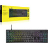 Corsair K55 CORE RGB Gaming Keyboard — Black, Extended layout, 12KRO, 6 macro keys, rubber dome switches, USB wired, iCUE s