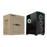 (LS) Gigabyte C301V2 RGB Tempered Glass E-ATX Black Mid Tower Gaming Chassis  2x3.5' 2x2.5' 2xUSB3.0 Detachable Dust Filter L
