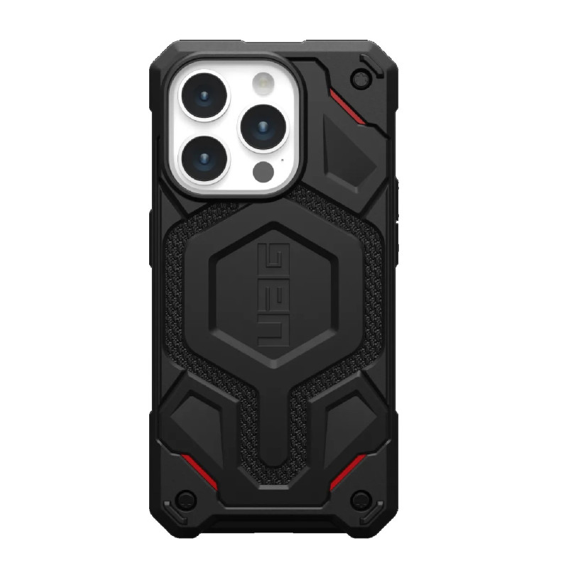 UAG Monarch Pro MagSafe Apple iPhone 15 Pro (6.1') Rugged Case - Kevlar Black (114221113940), 25ft. Drop Protection(7.6M), 10