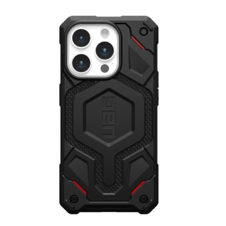 UAG Monarch Pro MagSafe Apple iPhone 15 Pro (6.1') Rugged Case - Kevlar Black (114221113940), 25ft. Drop Protection(7.6M), 10