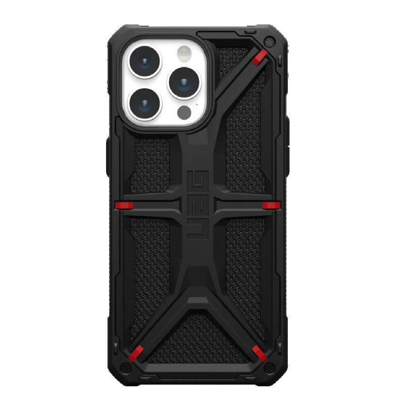 UAG Monarch Kevlar Apple iPhone 15 Pro Max (6.7') Rugged Case - Kevlar Black(114298113940), 20ft. Drop Protection (6M), 10 Ye