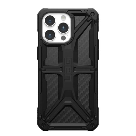 UAG Monarch Apple iPhone 15 Pro Max (6.7') Rugged Case - Carbon Fiber (114298114242), 20ft. Drop Protection (6M), Tactical Gr