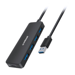 mbeat® 4-Port USB 3.0 Hub with USB-C DC Port  Compact and Portable Design  Expandable Connectivity Data Transfer Speed: 5Gbp