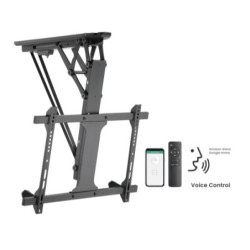 Brateck PLB-M0546AI Smart Flip Down TV Ceiling Mount Powered by TUYA Support most 32' ~ 70' TVs (Black) (LS)