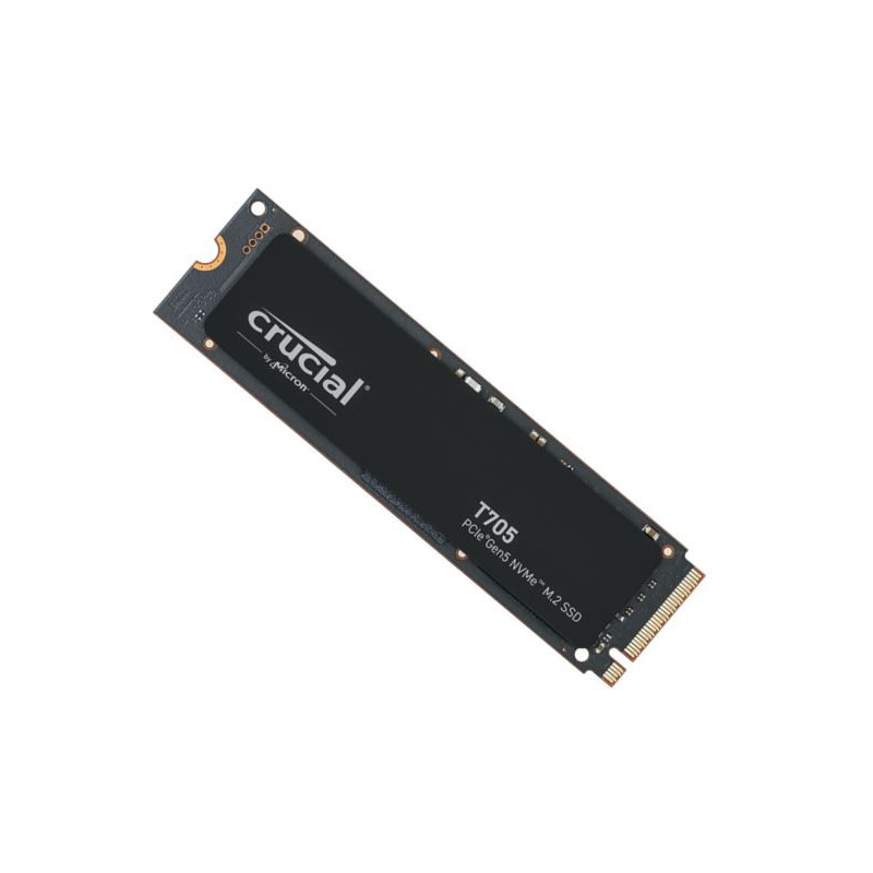 Crucial T705 1TB Gen5 NVMe SSD - 13600/10200 MB/s R/W 600TBW 1400K IOPs 1.5M hrs MTTF DirectStorage for Intel 14th Gen & AMD 