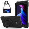 USP Rugged Samsung Galaxy Tab Active5 / Tab Active3 (8') Case Black - Built-in-Kickstand, Hand & Shoulder Strap, DropProof, 3