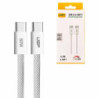 USP BoostUp Braided USB-C to USB-C Cable (0.2M) - White, 3A/60W, 480Mbps, 40K  Bends, Safe & Fast, Apple iPhone, Samsung Gala