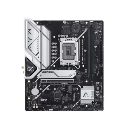 ASUS B760M-AYW WIFI Intel LGA1700 mATX Motherboard, DDR5 96GB 8000(OC), PCIe 4.0, 2xM.2, 2.5GbE, WiFi 6, HDMI 4K60