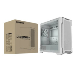 (LS) GIGABYTE C102 GLASS ICE Mid Tower case, 450x 210x 450 mm, White, 5 Expansion slots, 2x 3.5' Drive Support, 2   1 x 2.5' 