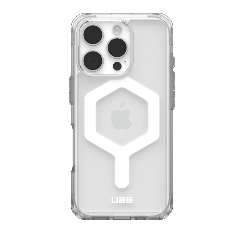 UAG Plyo MagSafe Apple iPhone 16 Pro (6.3') Rugged Case - Ice/White (114480114341), 16ft. Drop Protection (4.8M), Armored She