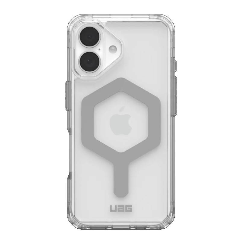 UAG Plyo MagSafe Apple iPhone 16 (6.1') Rugged Case - Ice/Silver (114482114333),16ft. Drop Protection (4.8M), Armored Shell, 