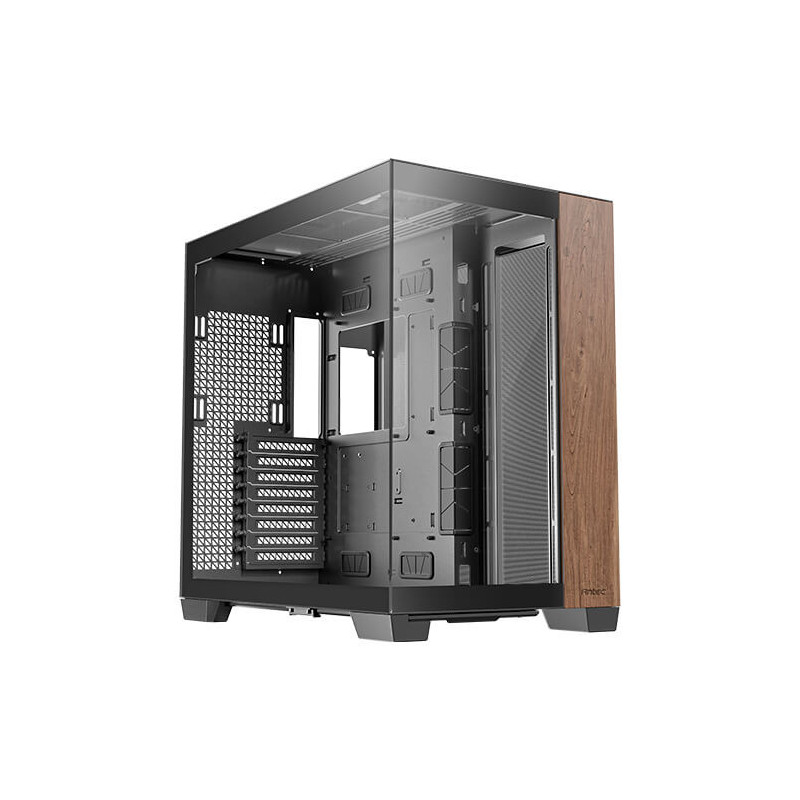 Antec C8 Wood ATX, E-ATX, Seamless Edge View Front and Side, USB-C, 4mm Tempered Glass, 360mm liquid cooler top, bottom, side