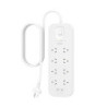 Belkin Connect 8-Outlet Surge Protector With Dual USB-C Ports - White (SRB004AU2M), 30W, 2M Cord, 900 Joules Protection, CEW 