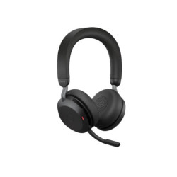Jabra Evolve2 75 USB-C Link380a MS Stereo Black, 8-Mic Technology, 36 Hours Battery & Fast Charge, Dual-Foam Tech, Discreet H